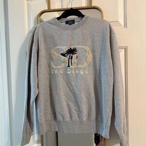 San Diego Crewneck Sweater in Gray